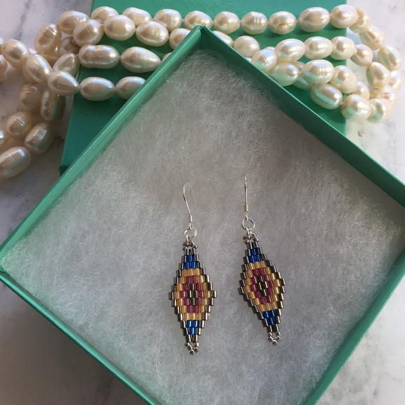 New sterling silver hook beaded sunshine earrings - Picture 4 of 8